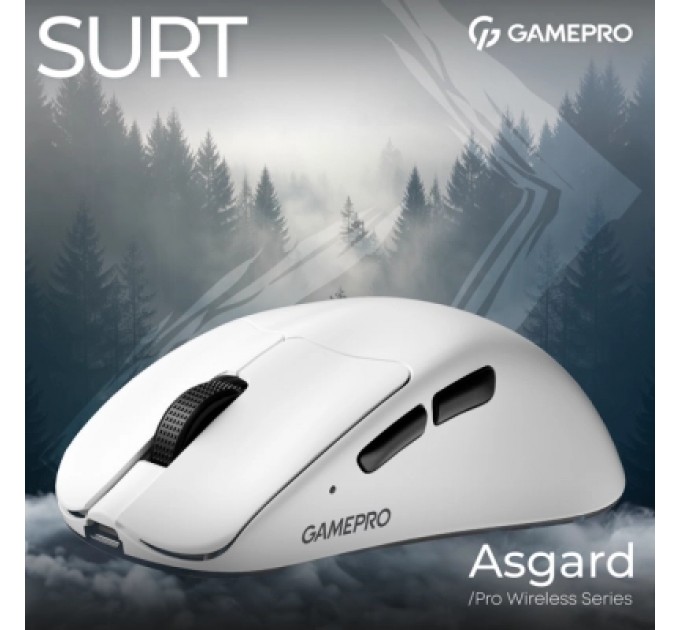 Мишка GamePro Asgard Surt Wireless/Bluetooth/USB White (GM017W)