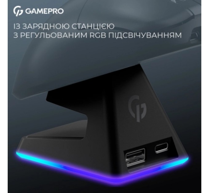 GamePro Мишка GamePro Asgard Thor Wireless/Bluetooth/USB Black (GM023B)