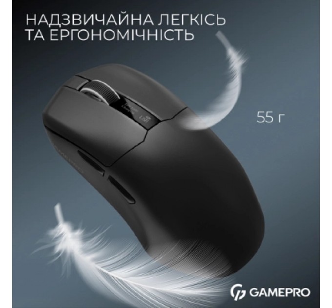 GamePro Мишка GamePro Asgard Thor Wireless/Bluetooth/USB Black (GM023B)