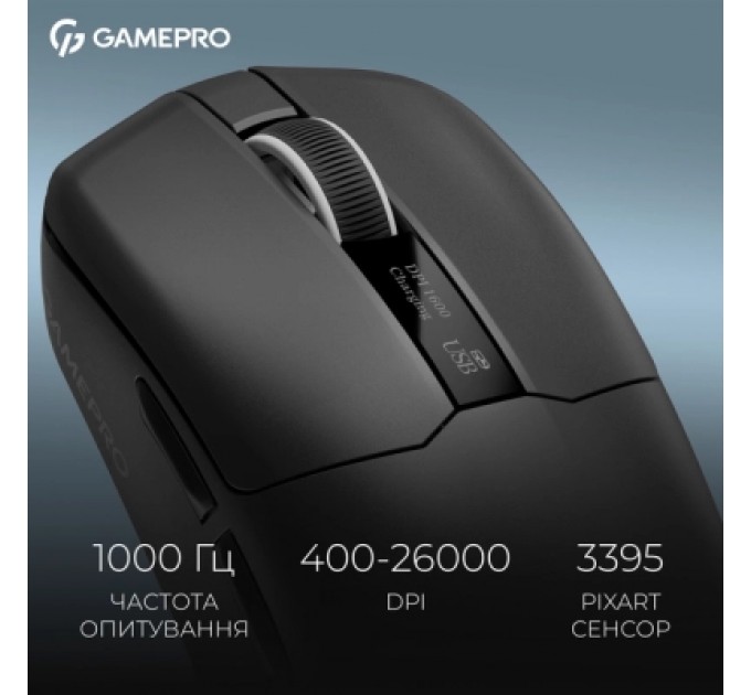 GamePro Мишка GamePro Asgard Thor Wireless/Bluetooth/USB Black (GM023B)