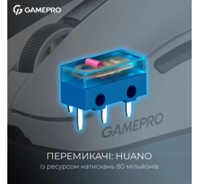 Мишка GamePro Asgard Thor Wireless/Bluetooth/USB White (GM023W)