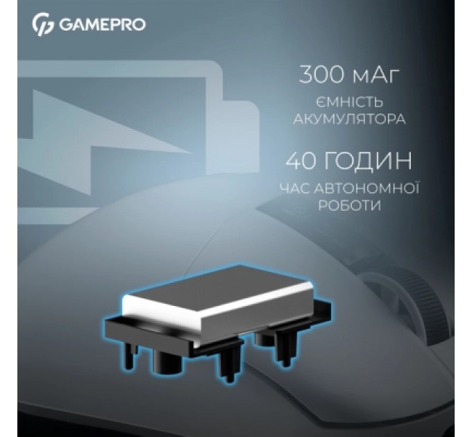 Мишка GamePro Asgard Thor Wireless/Bluetooth/USB White (GM023W)