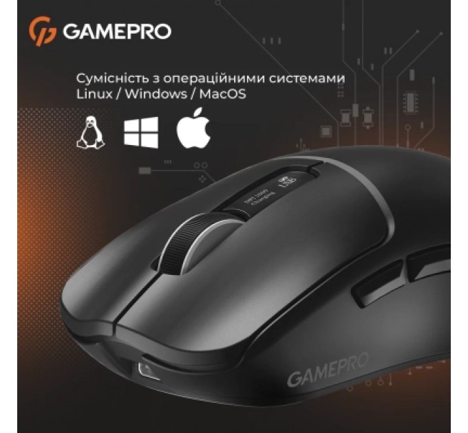 GamePro Мишка GamePro Genesis Ranker Wireless/Bluetooth/USB Black (GM012B)