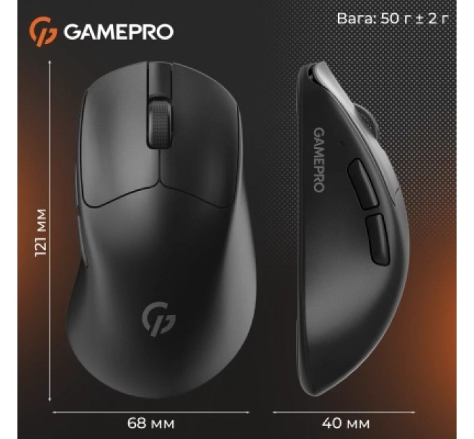 GamePro Мишка GamePro Genesis Avenger Wireless/Bluetooth/USB Black (GM096B)