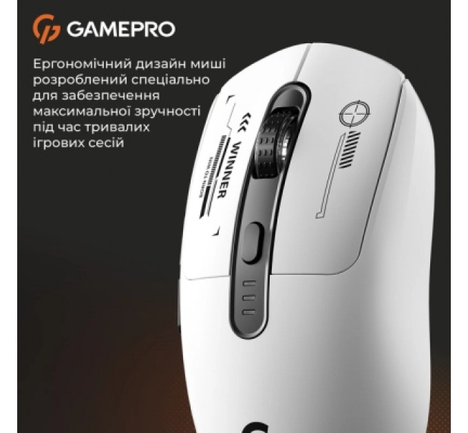 GamePro Мишка GamePro Genesis Winner Wireless/Bluetooth/USB White (GM079W)