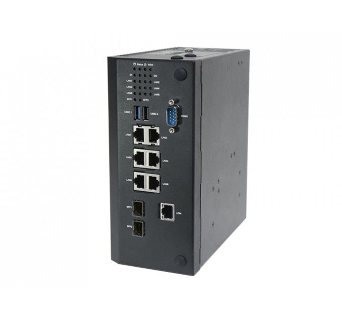 Мережевий шлюз Lanner ICS-P371F Intel Elkhart Lake X6425E with 1x DDR4 SO-DIMM 8GB, 6x 2.5GbE RJ45 with one pair by pass, 2x GbE SFP, 1x Console, 1x m.2 2242 SATA, 1x Micro SD, 1x 2.5" SATA drive bay(