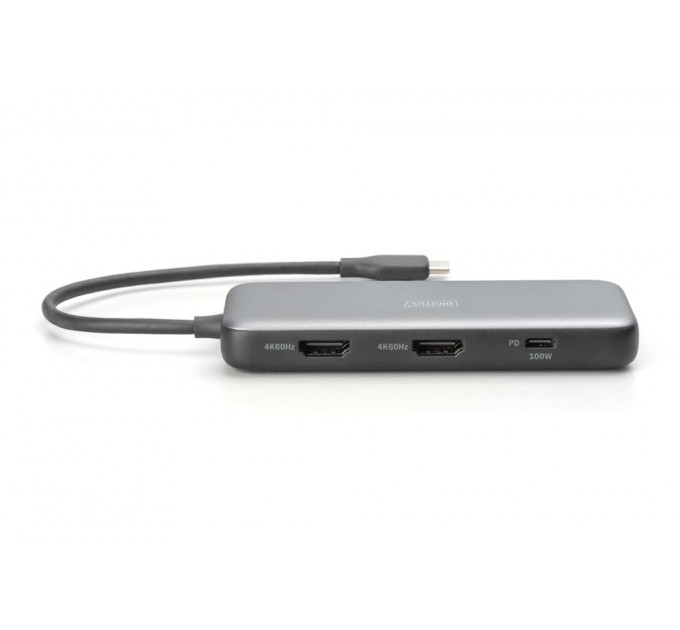Док-станція USB-C, 8 портів, 2xHDMI, 3xUSB3.0, 1xRJ45, 1xSD, 1xMicroSD, 1xUSB-CPD  DA-70915 DIGITUS by ASSMANN