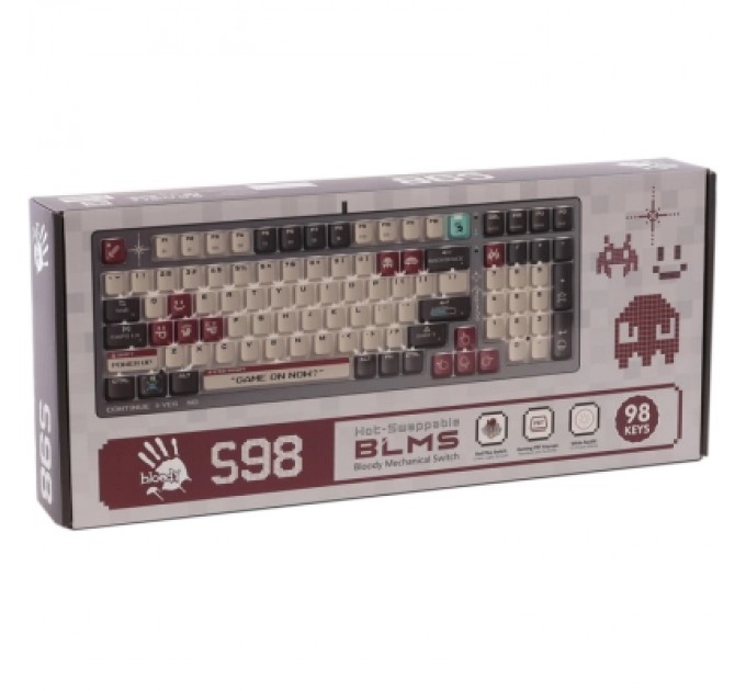 A4Tech Клавіатура A4Tech Bloody S98 USB Pixels Red (4711421001120)