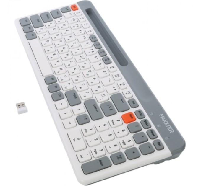 Maxxter Клавіатура Maxxter KBW-02G-UA Wireless Grey (KBW-02G-UA)