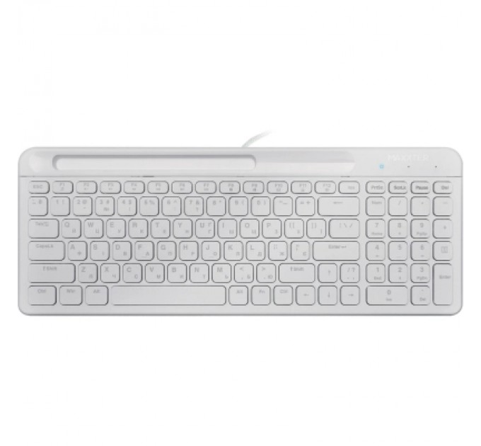 Клавіатура Maxxter KB-01W-UA USB White (KB-01W-UA)