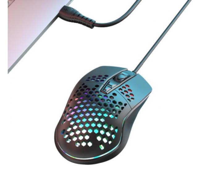 XO Мишка XO M4 4000 DPI RGB USB Black (XO-M4-BK)