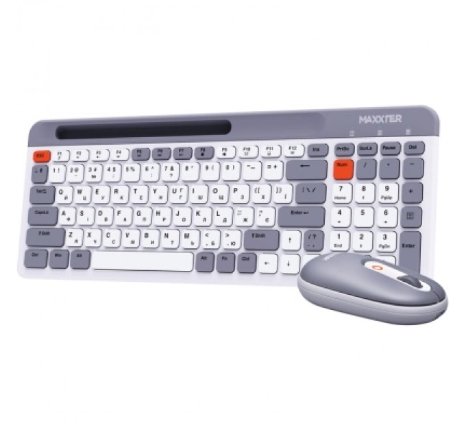 Maxxter Комплект Maxxter KMS-WCM-03G-UA Wireless Gray/White (KMS-WCM-03G-UA)