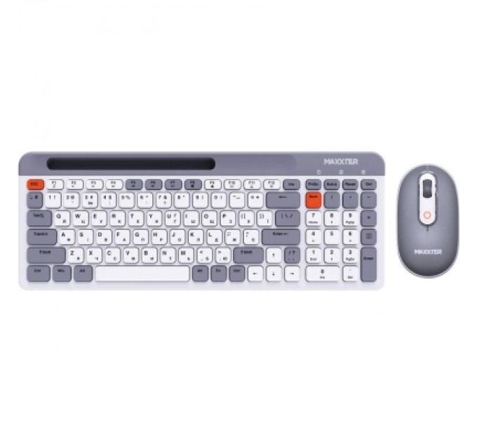 Maxxter Комплект Maxxter KMS-WCM-03G-UA Wireless Gray/White (KMS-WCM-03G-UA)