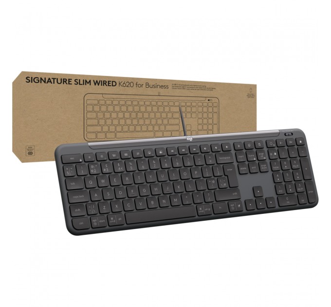 Logitech Клавіатура Logitech Signature Slim K620 for Business Graphite (920-013333)