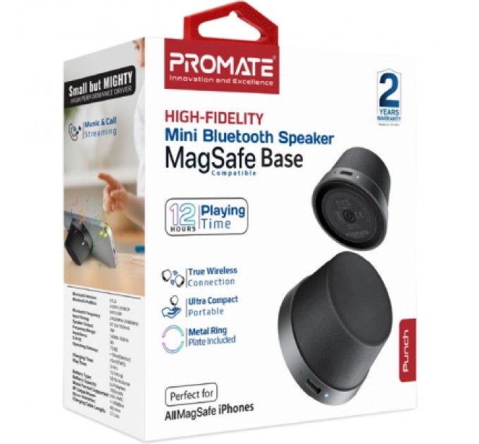 Promate Акустична система Promate Punch 3 Вт Black (punch.black)