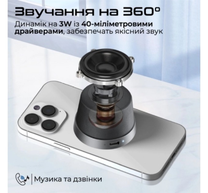 Promate Акустична система Promate Punch 3 Вт Black (punch.black)