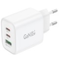 Foneng Зарядний пристрій Foneng GaN10 (1хUSB, 2хUSB-C) 65W White (GaN10-EU-CH-TC-W) + кабель USB Type-C