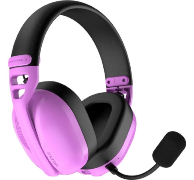 Hator Навушники Hator Hyperpunk 3 Wireless Hi-Res SyncHUB connection Cyber Violet (ESH19)