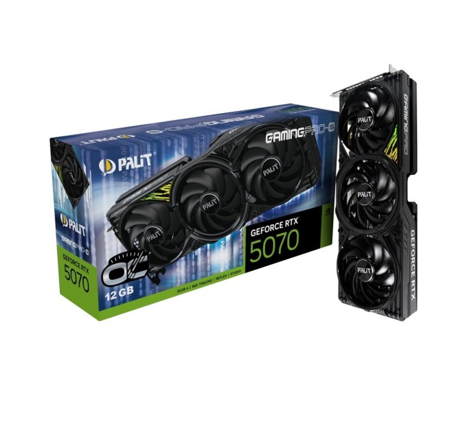Palit Відеокарта GF RTX 5070 12GB GDDR7 GamingPro-S OC Palit (NE75070T19K9-GB2050U)
