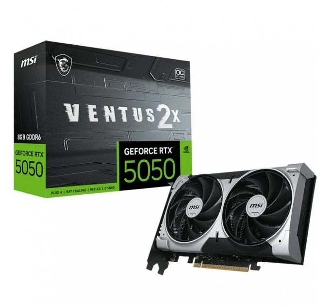 Відеокарта GF RTX 5050 8GB GDDR6 Ventus 2X OC MSI (GeForce RTX 5050 8G VENTUS 2X OC)