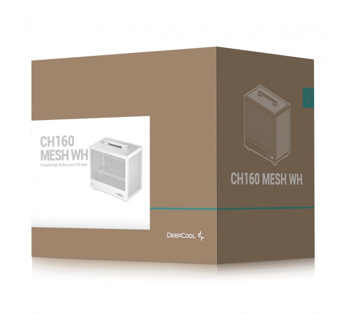 Корпус DeepCool CH160 Mesh White (R-CH160-WHNMI0-G-1) без БЖ
