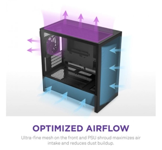 Корпус NZXT H3 Flow All Black (CC-H31FB-01)