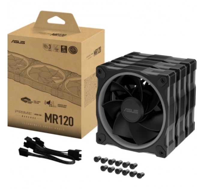 ASUS Кулер до корпусу ASUS PRIME MR120 REVERSE ARGB BLACK 3IN1 (90DA00L0-B09020)