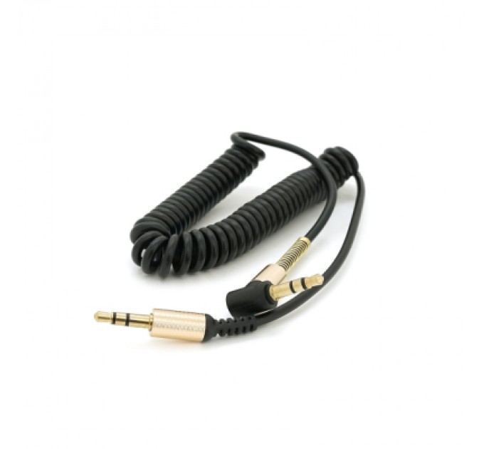 Voltronic Кабель мультимедійний 3.5mm M to 3.5mm M 1.5m 90° corner black Voltronic (YT-AUXSGJ(M)/(M)-1.5-B)
