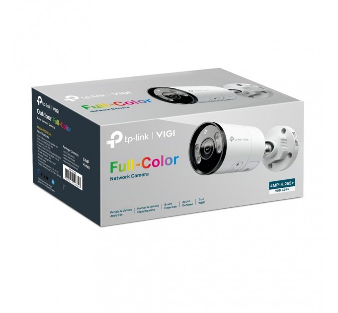 Вулична циліндрична камера 4МП з кольоровим нічним баченням, VIGI C345(2.8mm) TP-LINK