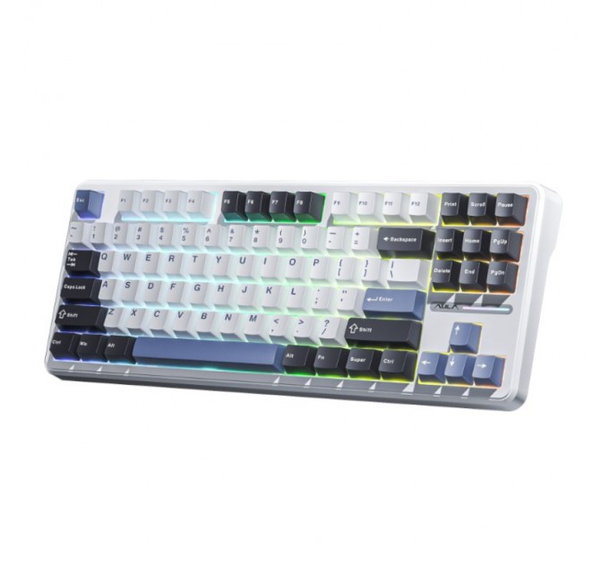 Клавіатура Aula F87 Gasket Greywood V3 Wireless/Bluetooth/USB UA White (6948391208602)