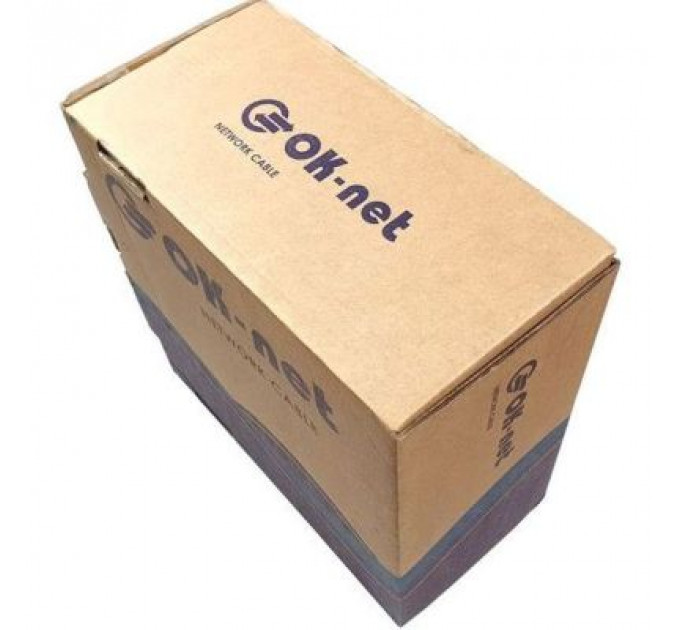 Кабель мережевий OK-Net UTP 100м cat.5e (U/UTP-cat.5E) (КПВ-ВП (100) 4х2х0,49 / 100)