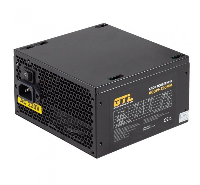 GTL Блок живлення GTL Gaming Star (GTLGS600BK) 600W