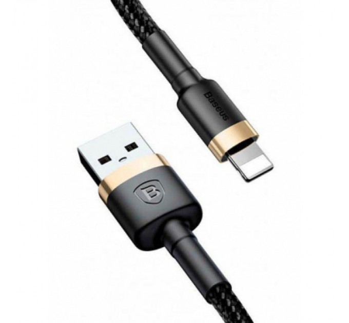 Дата кабель USB 2.0 AM to Lightning 2.0m 1.5A gold-black Baseus (CALKLF-CV1)