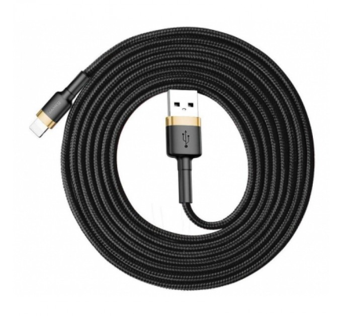 Дата кабель USB 2.0 AM to Lightning 2.0m 1.5A gold-black Baseus (CALKLF-CV1)