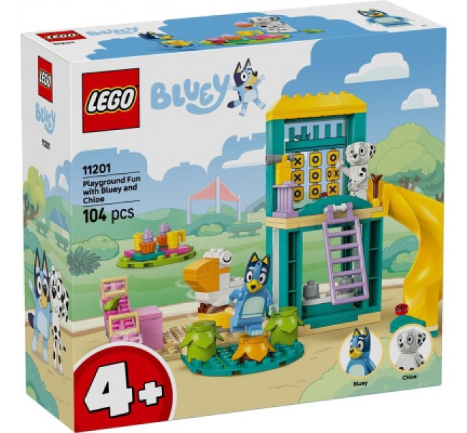 LEGO Конструктор LEGO Bluey Веселощі з Блуї та Хлоєю на ігровому майданчику (11201)