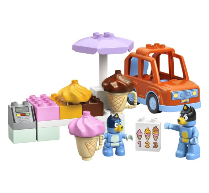LEGO Конструктор LEGO DUPLO Bluey Подорож із морозивом із Блуї (10458)