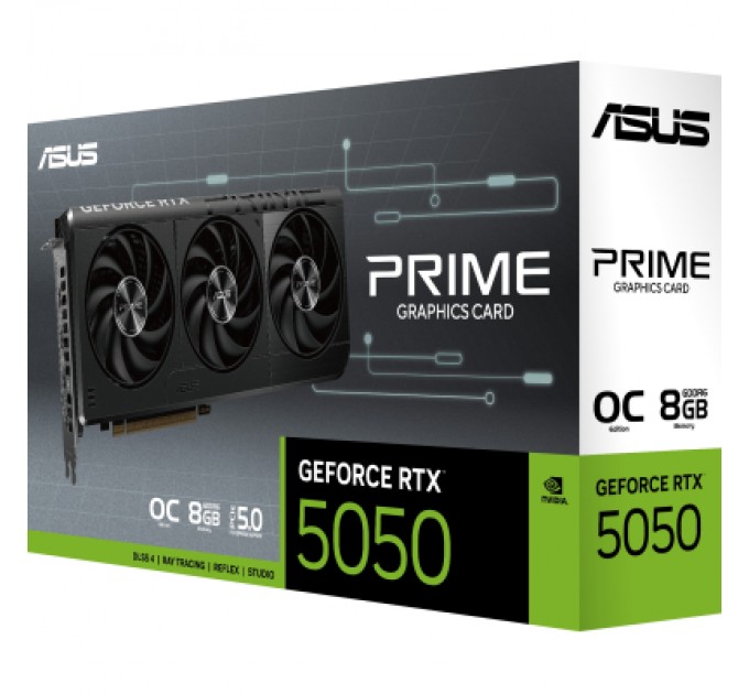 ASUS Відеокарта ASUS GeForce RTX5050 8Gb PRIME OC (PRIME-RTX5050-O8G)