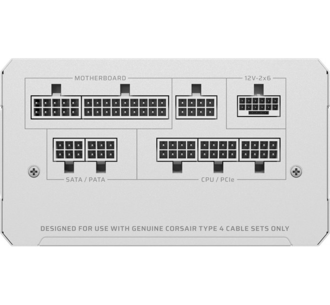 Блок живлення Corsair RM1000e ATX 3.1 White (CP-9020294-EU) 1000W