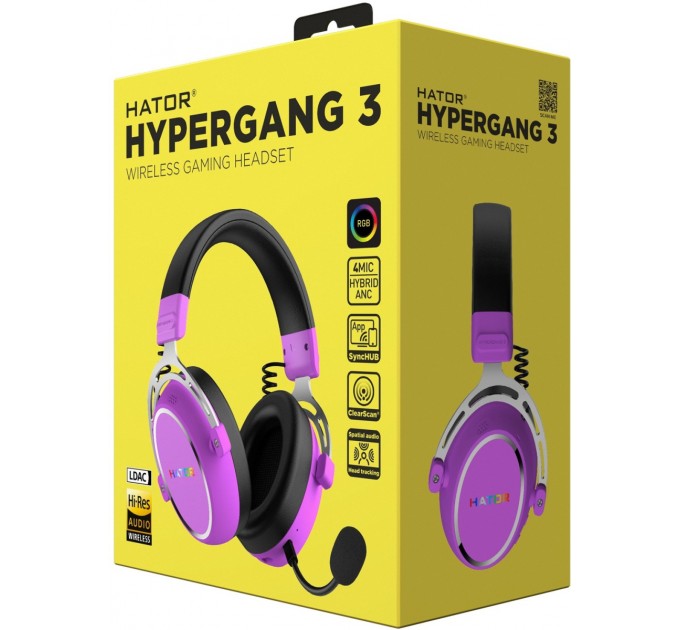 Hator Гарнiтура Hator Hypergang 3 Wireless Violet (ESH52)