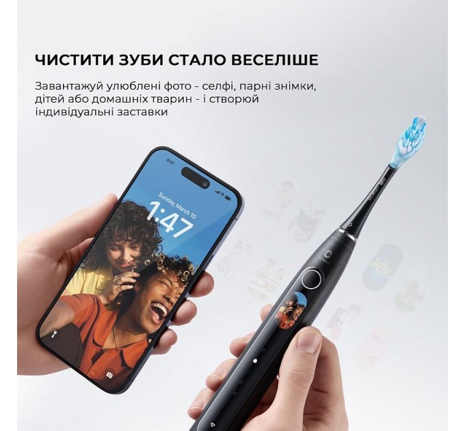 Oclean Електрична зубна щітка Oclean X Pro 20 Set Electric Toothbrush Black