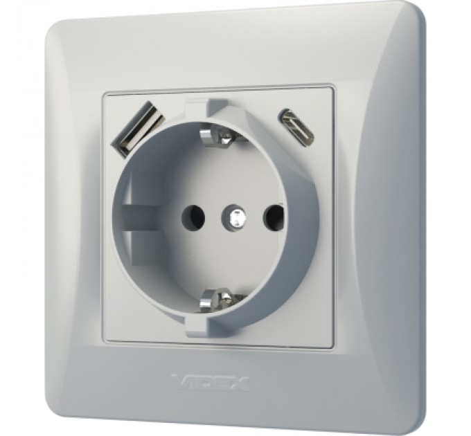 Videx Розетка Videx VF-BNSK1GUC-SS