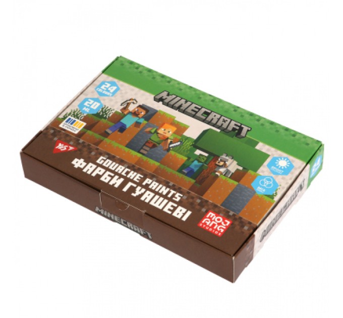 Yes Гуашеві фарби Yes Minecraft 24 кольорів по 20 мл (230409)