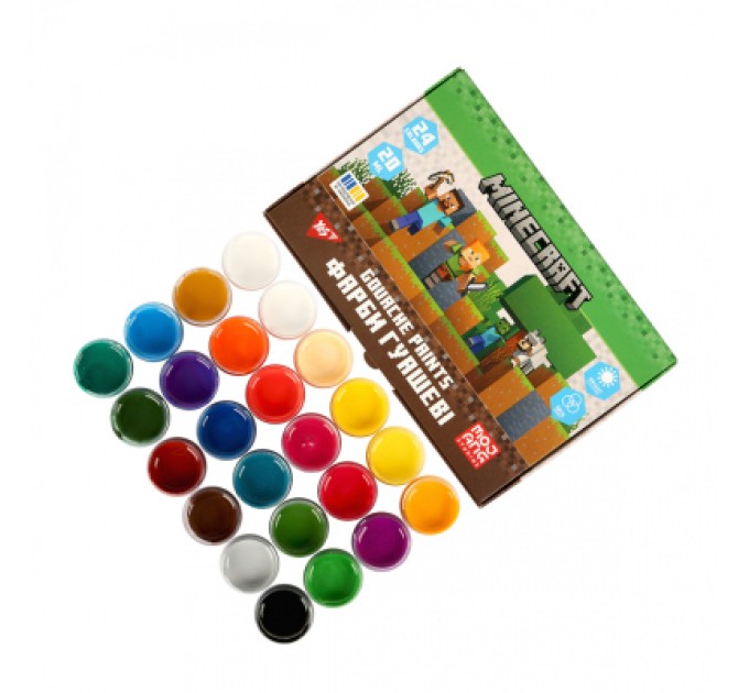 Yes Гуашеві фарби Yes Minecraft 24 кольорів по 20 мл (230409)