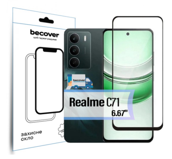 BeCover Скло захисне BeCover Realme C71 Black (713728)