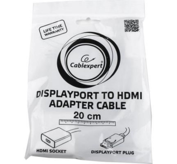 Cablexpert Перехідник DisplayPort to HDMI Cablexpert (A-DPM-HDMIF-002-W)