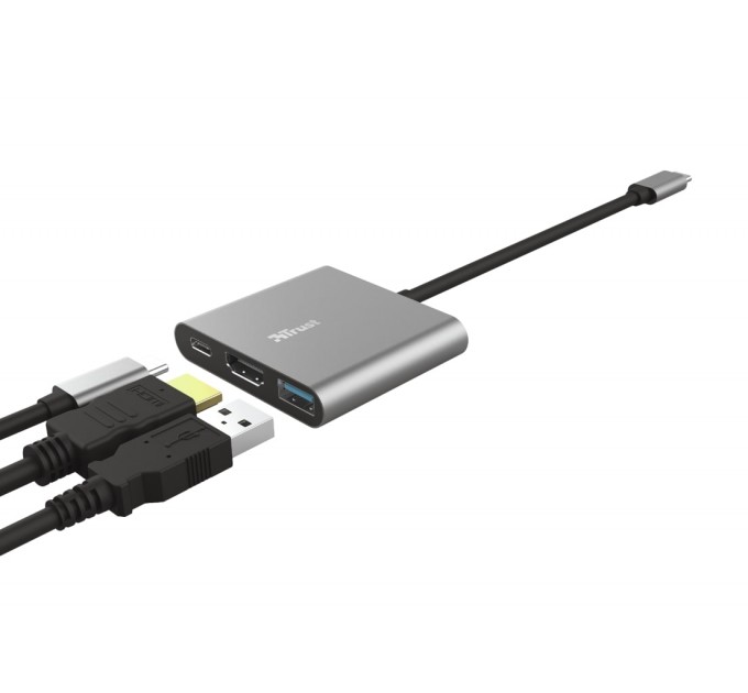 Trust USB-хаб Trust Dalyx Aluminium USB Type-C 3-в-1 (23772)
