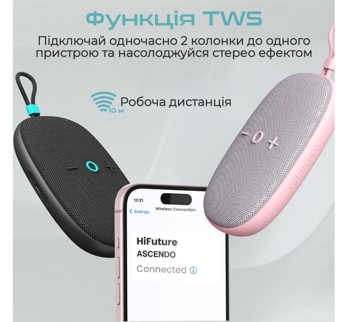 HIFuture Акустична система HiFuture Ascendo 20W Pink (ascendo.pink)