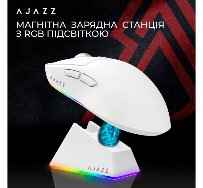 Ajazz Миша бездротова Ajazz AJ139 V2 White (AJ139-V2-MC-W)