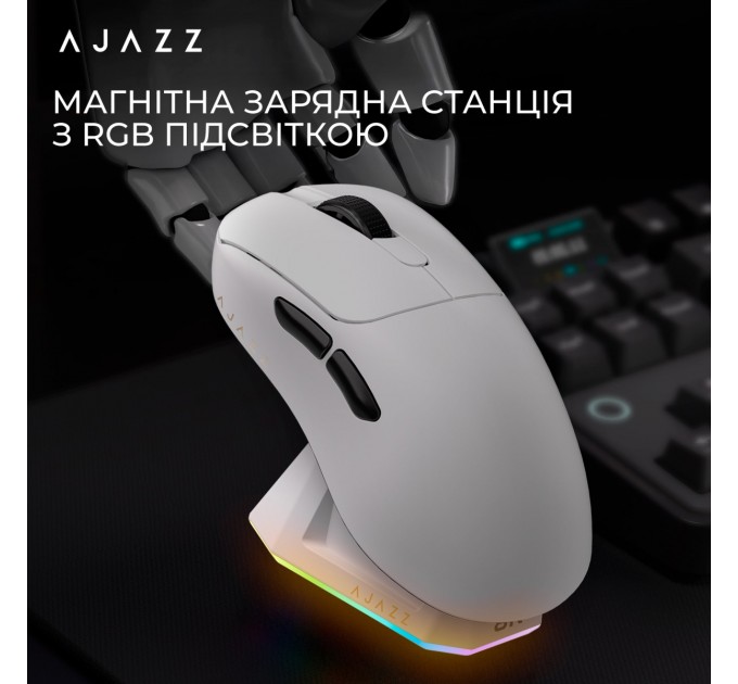 Ajazz Миша бездротова Ajazz AJ179Pro White (AJ179-PRO-W)