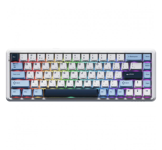 Клавіатура бездротова Ajazz AK680 Max (8+8K) Magnetic Switch White (AK680-M-BWD-A)